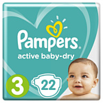 Pampers Active Baby-Dry 3 Midi (6-10 кг), 22 шт