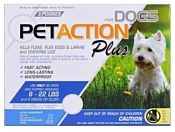 PetAction капли от блох и клещей Plus для собак и щенков 3шт. в уп.