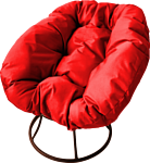 M-Group Пончик 12310206 без ротанга (коричневый/красная подушка)