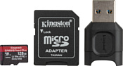 Kingston Canvas React Plus microSDXC 128GB (с адаптером и кардридером)