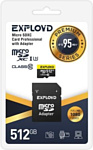 Exployd Premium Series microSDXC 512GB EX512GCSDXC10UHS-1-ELU3 (с адаптером)