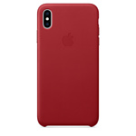 Apple Leather Case для iPhone XS Max Red