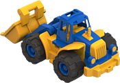 Нордпласт Трактор Богатырь с грейдером 99 (синий/желтый)