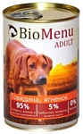 BioMenu (0.41 кг) 1 шт. Adult консервы для собак с говядиной