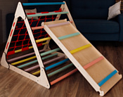 Милая Мебель Треугольник с канатом и горка-лестница (цветной)