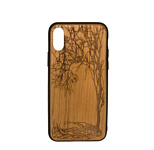 Case Wood для Apple iPhone X (черешня, зима)