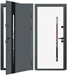 Guard Inox Black 2 96x205 (правая, Ral 7016/экосатин белый)