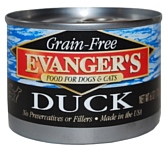 Evanger's Grain Free Duck for Dogs & Cats консервы для кошек и собак (0.17 кг) 3 шт.