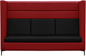 Brioli Дирк трехместный (экокожа, L19-L22 (красный, черные вставки)