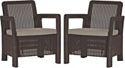 Keter Tarifa 2 chairs (коричневый/серо-бежевый, 2 кресла)
