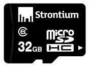 Strontium microSDHC Class 6 32GB + SD adapter
