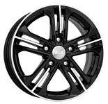 K&K Trinity 6x15/5x114.3 D67.1 ET45 алмаз черный