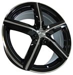 Sakura Wheels 4505 7.5x18/5x114.3 D73.1 ET38 Черный с полировкой