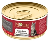 Molina (0.08 кг) Консервы для кошек Цыпленок с анчоусами в соусе