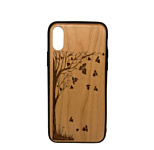 Case Wood для Apple iPhone X (черешня, осень)