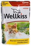 Wellkiss Нежные кусочки курица в желе для кошек пауч (0.1 кг) 1 шт.