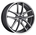 LORENZO WL199 8.5x20/5x114.3 D72.6 ET35 Titanium Gray Machined with Ss Lip