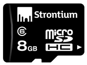 Strontium microSDHC Class 6 8GB + SD adapter