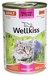 Wellkiss Нежные кусочки с лососем и тунцом для кошек (0.41 кг) 1 шт.
