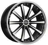 Corniche Sports Wheels Arrows 8x18/5x112 D73.1 ET45 Higloss Black Polished/Inox Lip