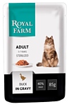 Royal Farm Пауч для кошек Adult Sterilized Duck in gravy
