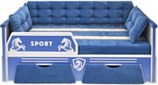 Настоящая мебель Спорт 80x160 (синий)