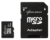 Exceleram microSDHC class 4 8GB + SD adapter