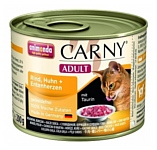 Animonda (0.2 кг) 6 шт. Carny Adult для кошек с говядиной, курицей и сердцем утки