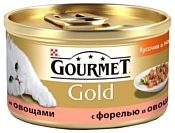 Gourmet Gold Кусочки в подливке с форелью и овощами (0.085 кг) 12 шт.