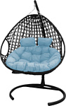 M-Group Для двоих Люкс 11510403 (черный ротанг/голубая подушка) M-Group Для двоих Люкс 11510403 (черный ротанг/голубая подушка)