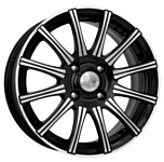 K&K Сиеста 6x15/4x114.3 D67.1 ET44 алмаз черный