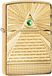 Zippo Armor High Polish Brass Eye of Providence Design 49060