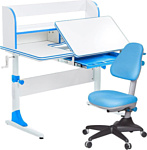 Anatomica Study-100 Lux + органайзер со светло-голубым креслом KD-2 (белый/голубой)