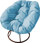 M-Group Пончик 12310203 без ротанга (коричневый/голубая подушка)