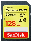 Sandisk Extreme PLUS SDXC Class 10 UHS Class 1 80MB/s 128GB