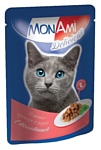 MonAmi (0.085 кг) 1 шт. Кусочки в соусе для кошек Телятина