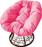M-Group Пончик 12320208 (коричневый ротанг/розовая подушка)
