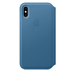 Apple Leather Folio для iPhone XS Cape Cod Blue