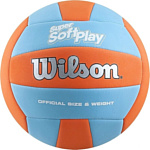 Wilson Super Soft Play Volleyball (5 размер, оранжевый/голубой)