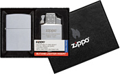 Zippo Satin Chrome 205-090201 (с дополнительным газовым блоком)