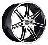 LORENZO WL198 10.5x20/5x120 D74.1 ET38 Gloss Black Machined with Ss Lip