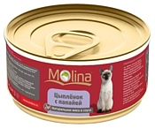 Molina (0.08 кг) 12 шт. Консервы для кошек Цыпленок с папайей в соусе