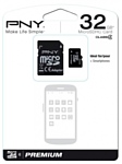 PNY Premium microSDHC Class 4 32GB + SD adapter
