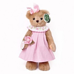 Bearington Мишка в розовом платье с розочкой (36 см) (165306)