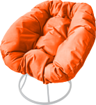 M-Group Пончик 12310107 без ротанга (белый/оранжевая подушка)