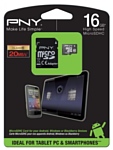 PNY Android microSDHC Class 10 16GB + SD adapter