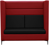 Brioli Дирк двухместный (экокожа, L19-L22 (красный, черные вставки)
