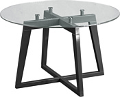 Мебелик Рилле 445 (серый графит/стекло прозрачное круг)