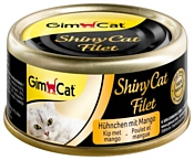 GimCat (0.07 кг) 24 шт. ShinyCat Filet цыпленок с манго