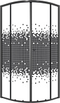 Niagara Eco NG-1007-14BLACK 90x90x190 (черный/стекло мозаика)